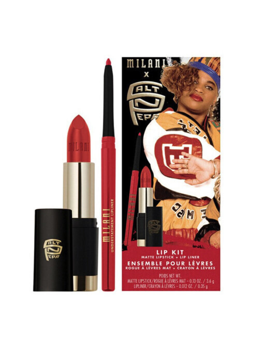 NEW Milani Salt N Pepa Lip Kit Matte Lipstick Lip Liner Set in PUSH IT (Boxed)